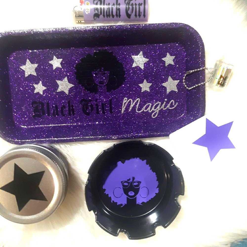 Purple "Black Girl Magic" 7pc Stoner Set